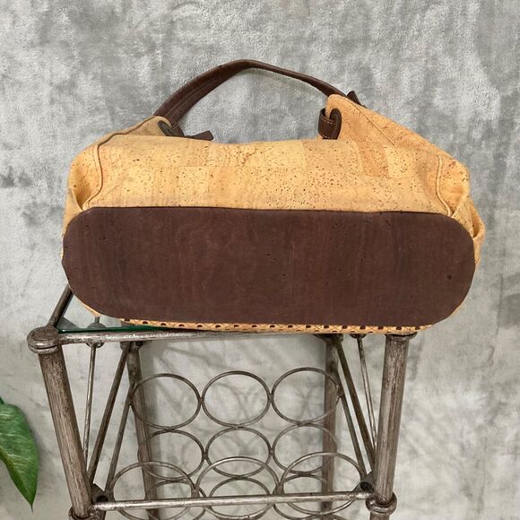 Eve Natural Cork Tote Bag Portugues Bora HandBag Waterproof 13”x15” - Picture 5 of 16